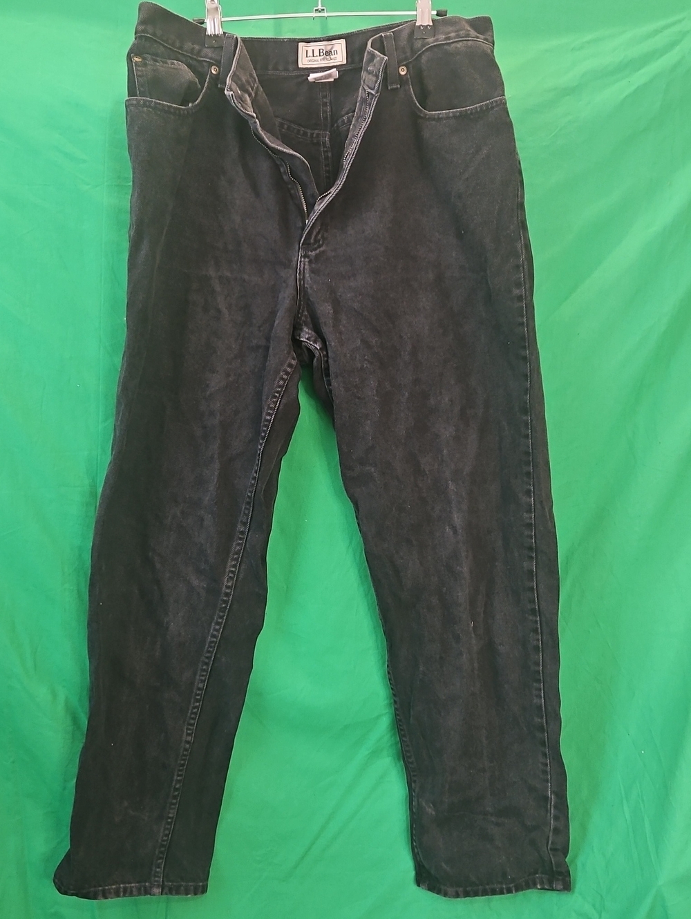 L.L. Bean Black Straight-Leg Jeans